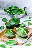 Muffins with spinach