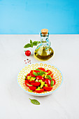 Vegetable salad bowl and healthy ingredient