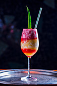 Pink Pina Colada cocktail