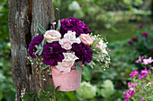 Bouquet Of Purple Carnations And Roses 'rosenstadt Freising'