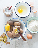 Ingredients for potato dough