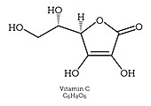 Molecular structure of vitamin C