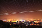 Night sky over Chonqing, China