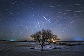 Geminid meteor shower over China