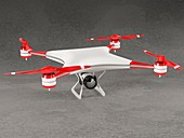 Quadcopter drone, illustration