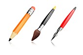 Art tools, illustration