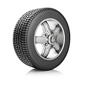 Car wheel, illustration