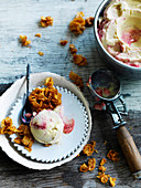 Raspberry Ripple Sweet Corn Ice-Cream