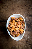 Spiced Nuts in a Bowl