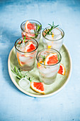 Gin and tonic with grapefruit and rosemary