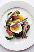 Anchovy and egg salad