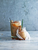Hot and cold almond chai tea