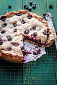 Apple blueberry pie