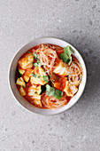 Tomato fish stew with glass noodles
