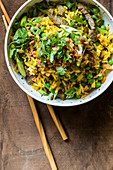 Fried rice with curry powder