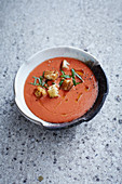 Strawberry and tomato gazpacho