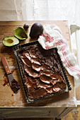 Avocado brownies with dates