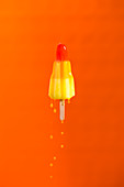 Abstract image of a rocket ice lolly dripping and melting