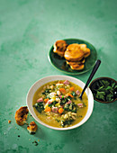 Gemüsesuppe mit Bulgur und Kasseler