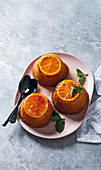 Upside-down rosemary and citrus cakes
