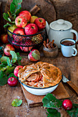 Deep dish apple pie