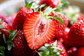 Frische Erdbeeren (Close Up)