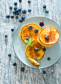 Pancakes mit Blaubeeren