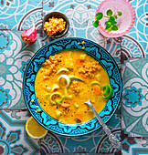 Red lentil soup with leek
