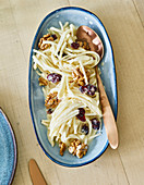 Waldorf salad with cranberries and walnuts