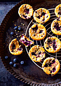 Cheesecake muffins with blueberries