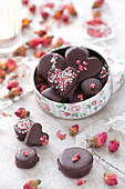 Marzipan Chocolates in a Tin