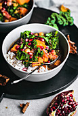 Moroccan Sweet Potato, Kale, and Chickpea Stew
