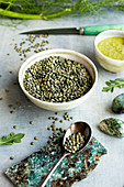 Green Lentil Salad Ingredients
