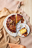 Burnt lemon and rosemary polenta cake