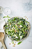 Silverbeet, broccoli and apple salad