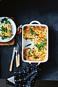 Spinach, thyme and hazelnut lasagne