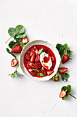 Vegan strawberries and dairy-free cream