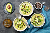 Courgette and avocado cream soup