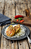 Golden Spice Chicken Breast with Escalopes sauce