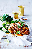 Crispy Salt and Pepper Chicken with Gai Lan