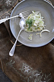 Savoy cabbage and fennel salad