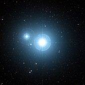 Mizar and Alcor Star System Close-up View