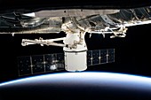 SpaceX Dragon cargo spacecraft at the ISS