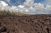 Cooled lava flow from Kilauea volcano eruption