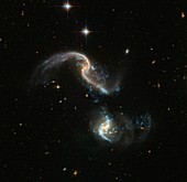 Colliding galaxies Arp 256, HST image