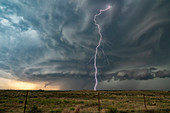 Lightning strike, Oklahoma, USA