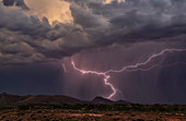 Lightning strike, Arizona, USA