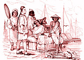 19th Century Chinese merchant, illustration