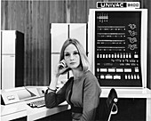 UNIVAC 9400 computer operator, 1960s