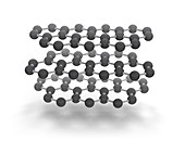 Graphite molecular structure, illustration